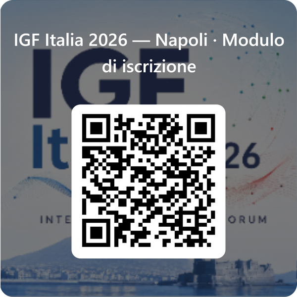 QR code per il modulo di iscrizione a IGF Italia 2026